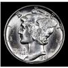 Image 2 : 1941-d Mercury Dime 10c Grades GEM+ FSB
