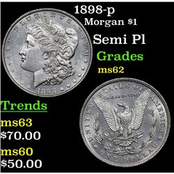 1898-p Morgan Dollar $1 Grades Select Unc