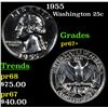 Image 1 : 1955 Washington Quarter 25c Grades GEM++ Proof
