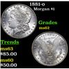 Image 1 : 1881-o Morgan Dollar $1 Grades Select Unc