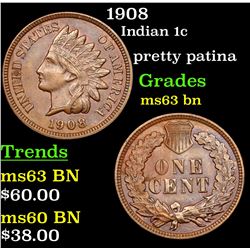 1908 Indian Cent 1c Grades Select Unc BN