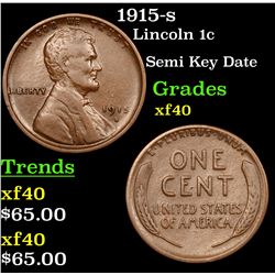 1915-s Lincoln Cent 1c Grades xf