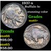 Image 1 : 1937-s Buffalo Nickel 5c Grades GEM+ Unc