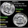 Image 1 : 1953-s Franklin Half Dollar 50c Grades Choice+ Unc