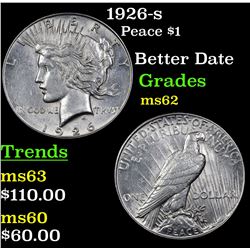 1926-s Peace Dollar $1 Grades Select Unc