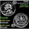 Image 1 : 1956 Washington Quarter 25c Grades GEM++ Proof Cameo