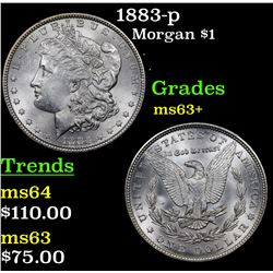 1883-p Morgan Dollar $1 Grades Select+ Unc