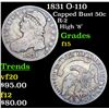 Image 1 : 1831 O-110 Capped Bust Half Dollar 50c Grades f+