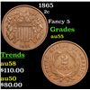 Image 1 : 1865 Two Cent Piece 2c Grades Choice AU