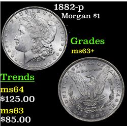 1882-p Morgan Dollar $1 Grades Select+ Unc