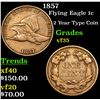 Image 1 : 1857 Flying Eagle Cent 1c Grades vf++