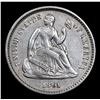 Image 2 : 1861-p Civil War Issue Seated Liberty Half Dime 1/2 10c Grades Select AU