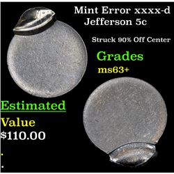 Mint Error xxxx-d Jefferson Nickel 5c Grades Select+ Unc