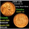 Image 1 : 1909 vdb Lincoln Cent 1c Grades Choice+ Unc RD
