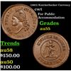Image 1 : (1863) Knickerbocker Currency Civil War Token 1c Grades Choice AU