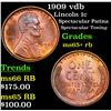 Image 1 : 1909 vdb Lincoln Cent 1c Grades Gem+ Unc RB
