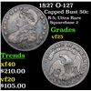 Image 1 : 1827 O-127 Capped Bust Half Dollar 50c Grades vf+
