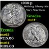 Image 1 : 1936-p Walking Liberty Half Dollar 50c Grades Choice+ Unc