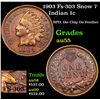 Image 1 : 1903 Fs-303 Snow 7 Indian Cent 1c Grades Choice AU