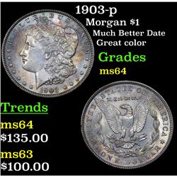 1903-p Morgan Dollar $1 Grades Choice Unc