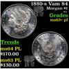 Image 1 : 1880-s Vam 84 Morgan Dollar $1 Grades Select Unc+ PL