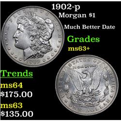 1902-p Morgan Dollar $1 Grades Select+ Unc