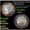 Image 1 : 1887-p Rainbow Toned Morgan Dollar $1 Grades Select+ Unc
