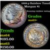 Image 1 : 1888-p Rainbow Toned Morgan Dollar $1 Grades Select+ Unc