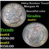 Image 1 : 1896-p Rainbow Toned Morgan Dollar $1 Grades Select+ Unc