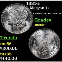 1881-s Morgan Dollar $1 Grades GEM+ Unc