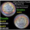 Image 1 : 1885-p Rainbow Toned Morgan Dollar $1 Grades Choice Unc