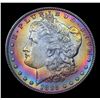 Image 2 : 1885-p Rainbow Toned Morgan Dollar $1 Grades Choice Unc