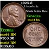 Image 1 : 1925-d Lincoln Cent 1c Grades Choice Unc BN