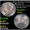 Image 1 : 1880-s Rainbow Toned Morgan Dollar $1 Grades Choice+ Unc