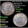 Image 1 : 1879-s Rainbow Toned Morgan Dollar $1 Grades Choice+ Unc