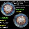 Image 1 : 1887-p Rainbow Toned Morgan Dollar $1 Grades Choice+ Unc