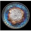 Image 2 : 1887-p Rainbow Toned Morgan Dollar $1 Grades Choice+ Unc