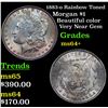 Image 1 : 1883-o Rainbow Toned Morgan Dollar $1 Grades Choice+ Unc