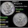 Image 1 : 1889-o Morgan Dollar $1 Grades Select Unc