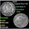 Image 1 : 1827 Capped Bust Half Dollar 50c Grades xf+