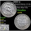 Image 1 : 1857-o Seated Liberty Half Dime 1/2 10c Grades Choice AU/BU Slider