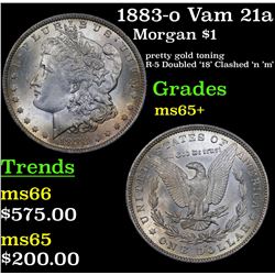 1883-o Vam 21a Morgan Dollar $1 Grades GEM+ Unc
