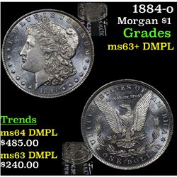 1884-o Morgan Dollar $1 Grades Select Unc+ DMPL