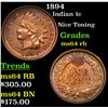 Image 1 : 1894 Indian Cent 1c Grades Choice Unc RB
