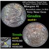 Image 1 : 1887-p Rainbow Toned Vam 3a Super Clashed Die Series Morgan Dollar $1 Grades Choice+ Unc