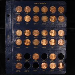 Near Complete Lincoln cent page 1973-1983 31 coins