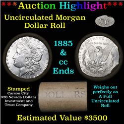 ***Auction Highlight*** 1885 & CC Uncirculated Morgan Dollar Shotgun Roll (fc)