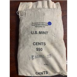 ***Auction Highlight*** Ultra Rare Mint Sewn Bag 5000 GEM 1995 Lincoln Cents - Unsearched EVER! (fc)
