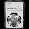 Image 2 : NGC 1923-p Peace Dollar $1 Graded ms63 By NGC