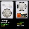 Image 1 : NGC 1890-p Morgan Dollar $1 Graded ms63 By NGC